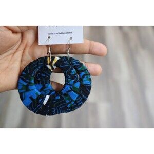 Fabric wrapped earrings, Ankara earrings, Tribal earrings, African print earring